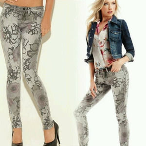 Guess Floral Brittney Skinny Jeans